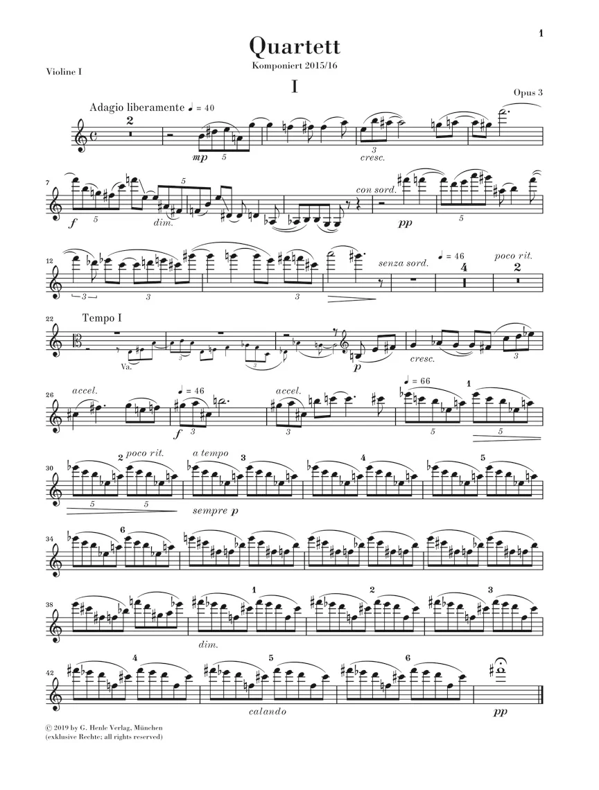 Kissin: String Quartet, Op. 3 - Image 2