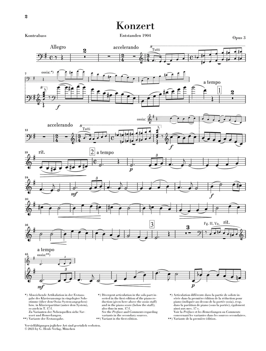 Koussevitzky: Double Bass Concerto, Op. 3 - Image 3