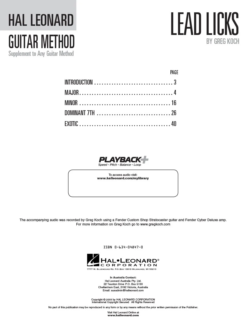 Lead Licks - Hal Leonard Guitar Method Supplement - Image 2