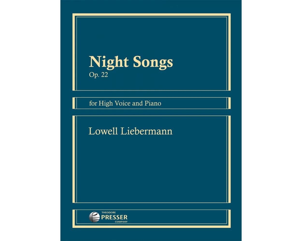 Liebermann Night Songs High Voice & Piano