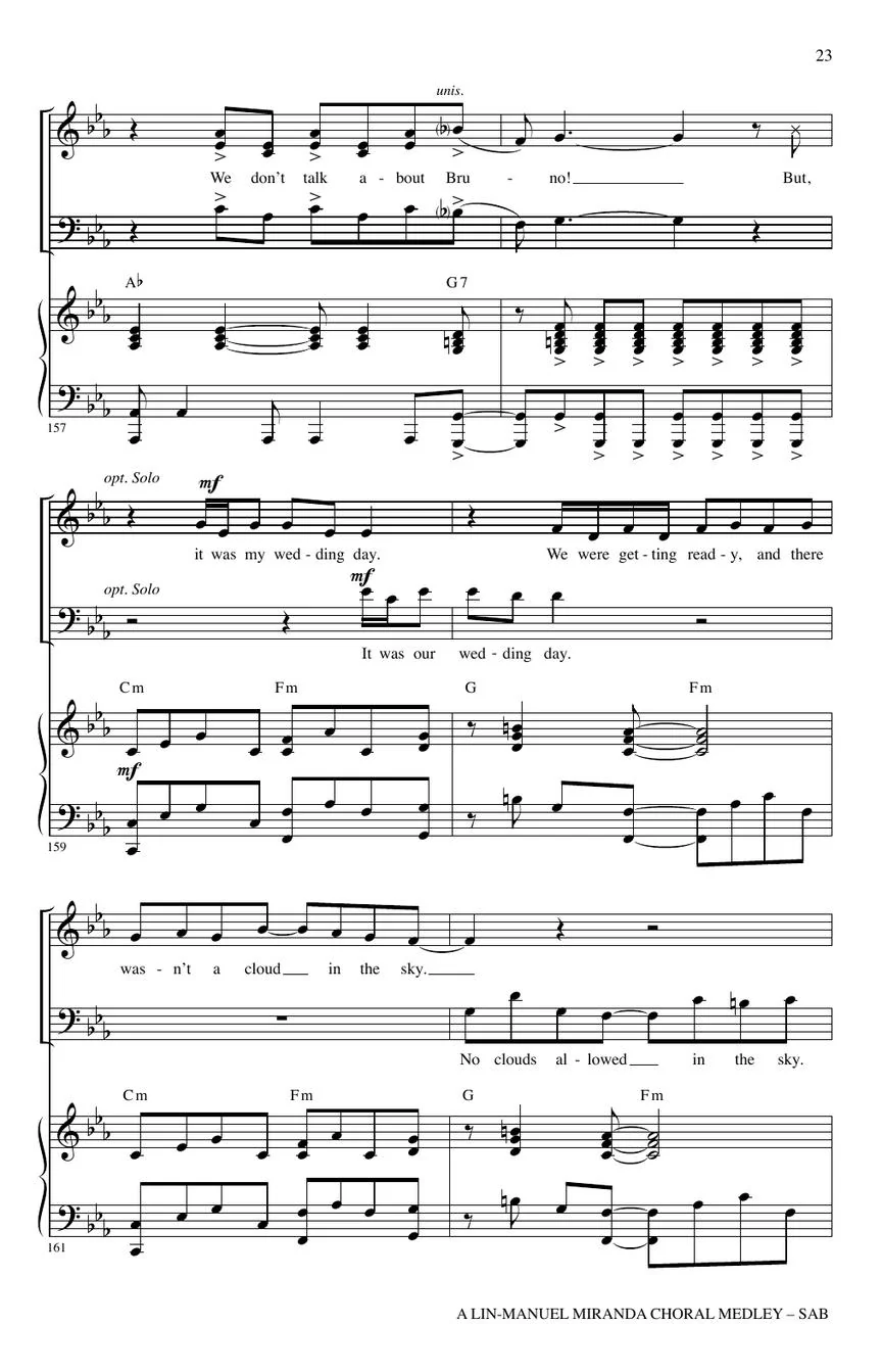 Lin-Manuel Miranda Choral Medley SAB - Image 5