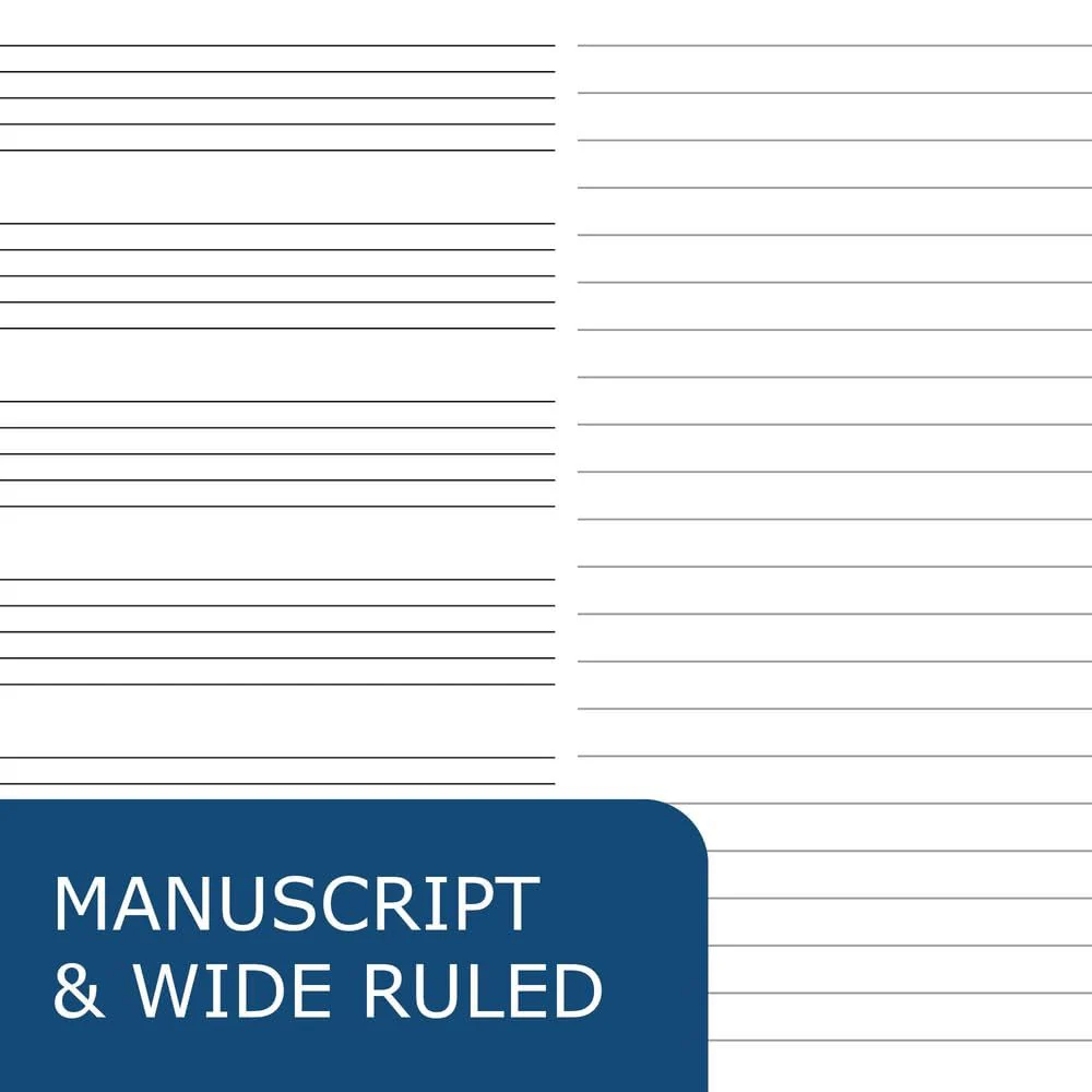 Manuscript Paper Notebook: BBM/Descant LARGE Multi Format (wide rule + Manuscript paper), 64pgs (8.5"x11") - Image 3