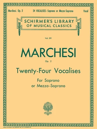 Marchesi 24 Vocalises, Op. 2 Soprano or Mezzo-Soprano