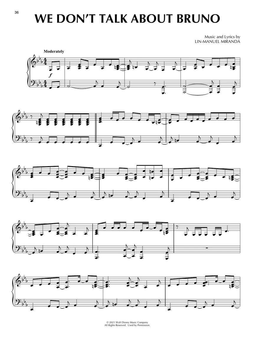 Miranda Encanto Arranged for Piano Solo - Image 5