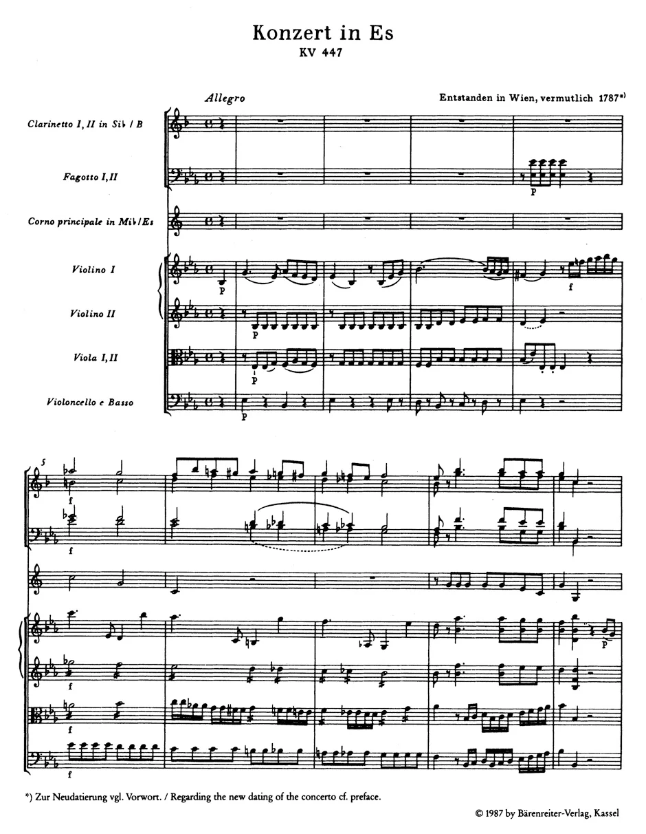 Mozart Horn Concerto No. 3 K 447 - Image 2