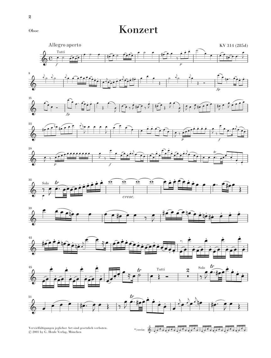 Mozart: Oboe Concerto in C major K. 314 - Image 3