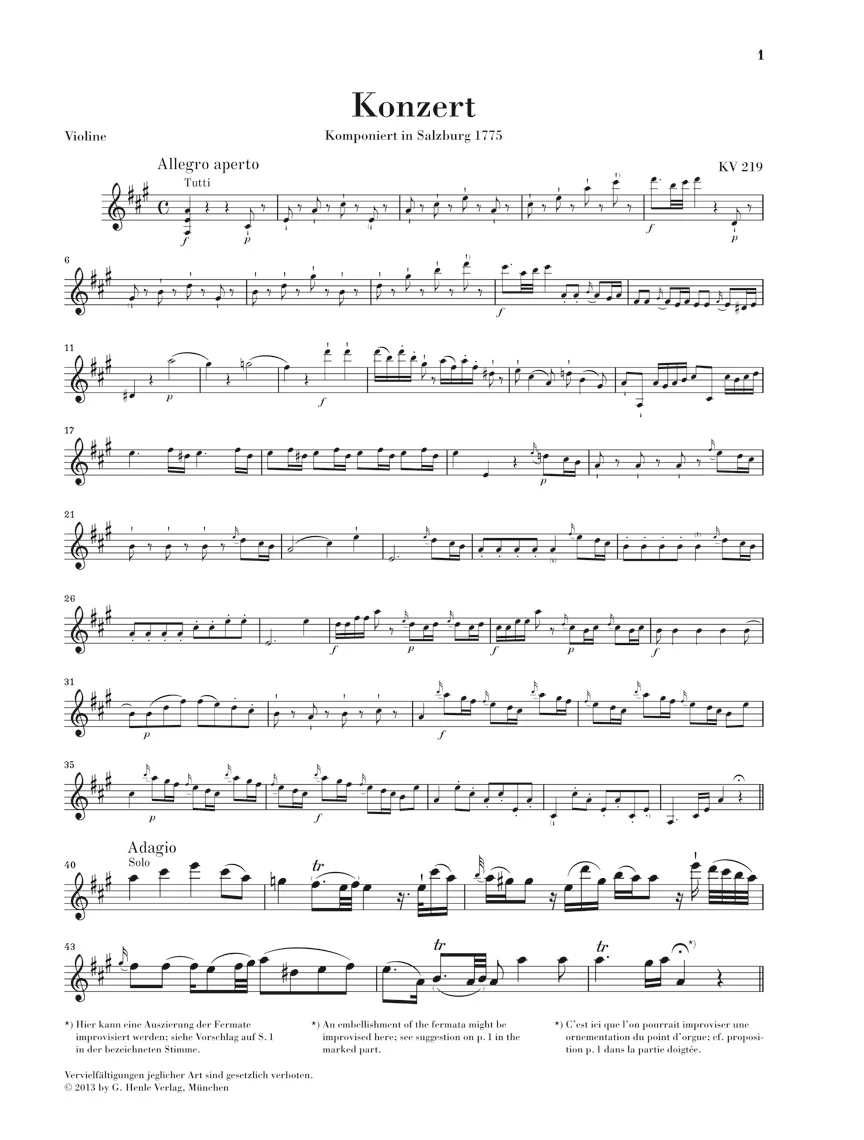 Mozart: Violin Concerto No. 5 in A major K. 219 - Image 3