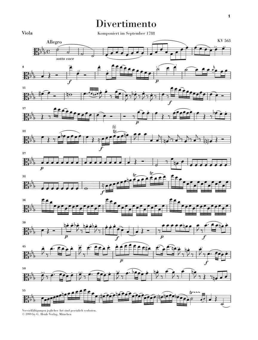 Mozart: Divertimento K. 563 - Fragment K. Anh. 66 - Image 3