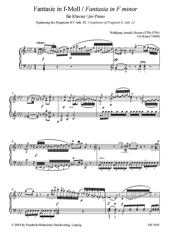 Mozart: Fantasie in F Minor - Image 2