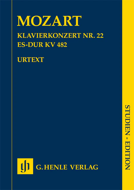 Mozart: Piano Concerto No. 22 in E flat major K. 482 (Study Score)