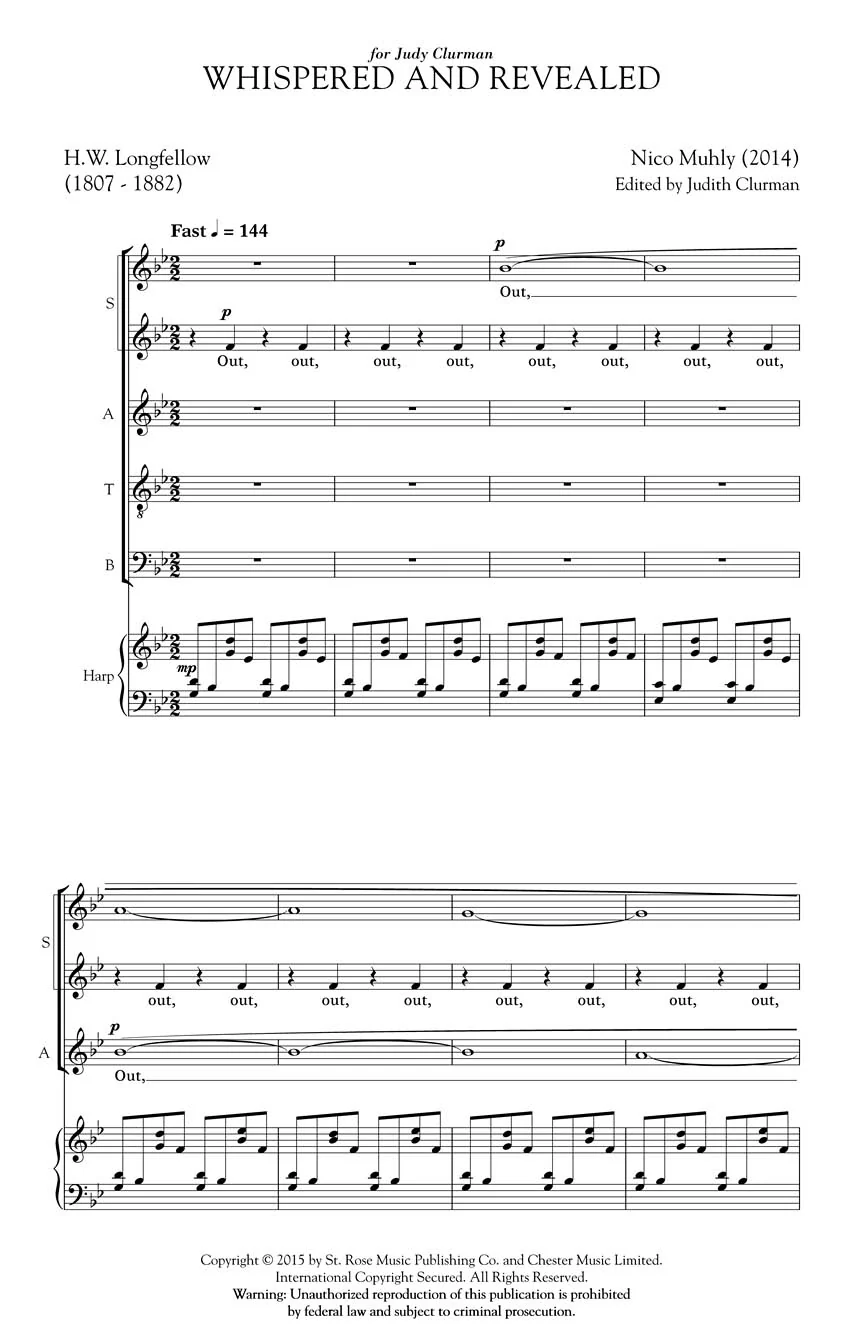 Muhly Whispered and Revealed SATB - Image 2