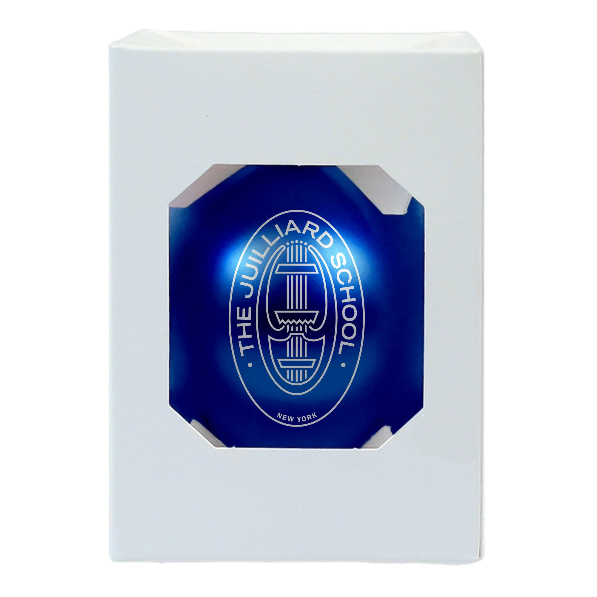 Ornament: Shatterproof Ball Blue with Juilliard Seal - Image 3