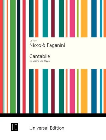 Paganini: Cantabile for violin and piano in D major