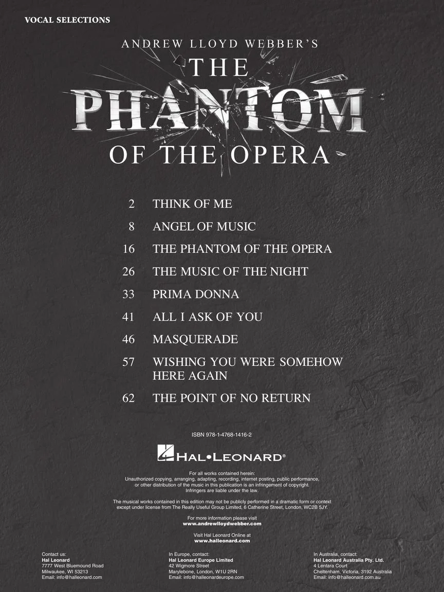 Phantom of the Opera - Vocal Selections - Image 2