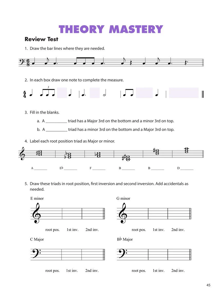 Essential Elements Piano Theory - Level 5 - Image 5
