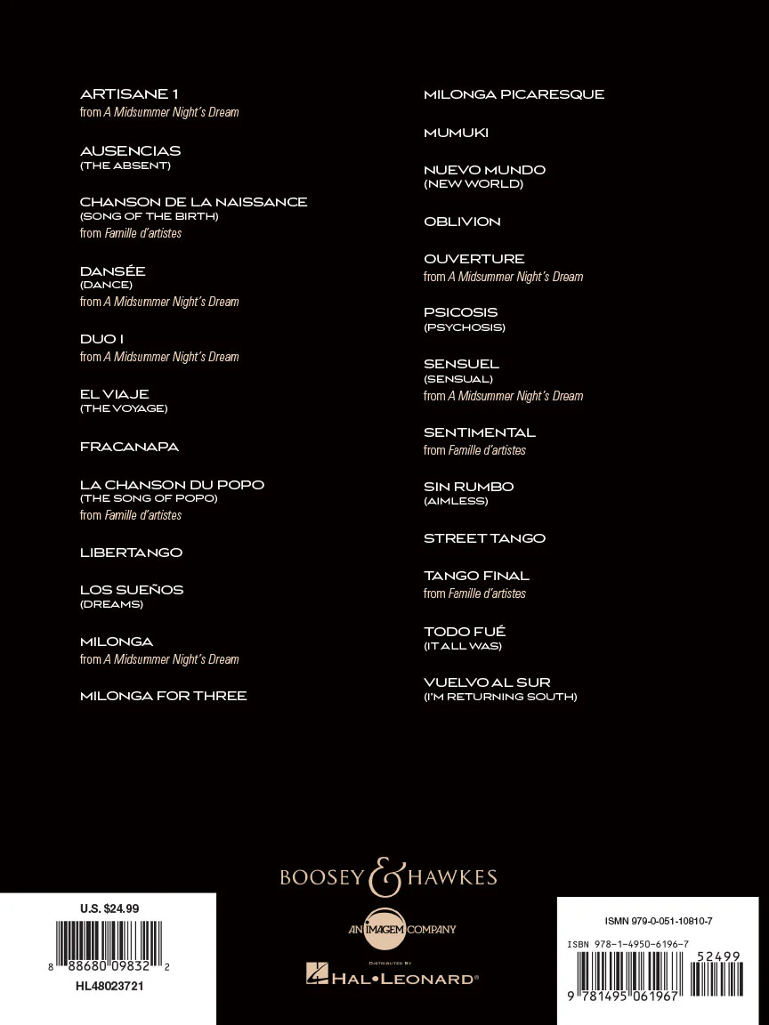 Piazzolla, Astor - 25 Tangos for Alto Saxophone and Piano - Image 7