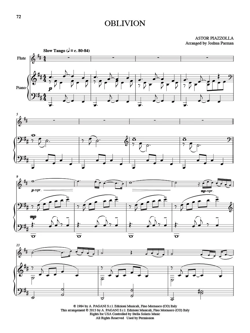 Piazzolla 25 Tangos for Flute and Piano - Image 6