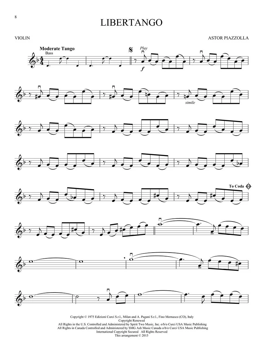 Piazzolla Tangos - Instrumental Play-Along - Image 3