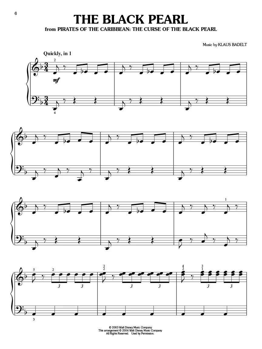 Pirates of the Caribbean - Easy Piano Solo Collection - Image 3