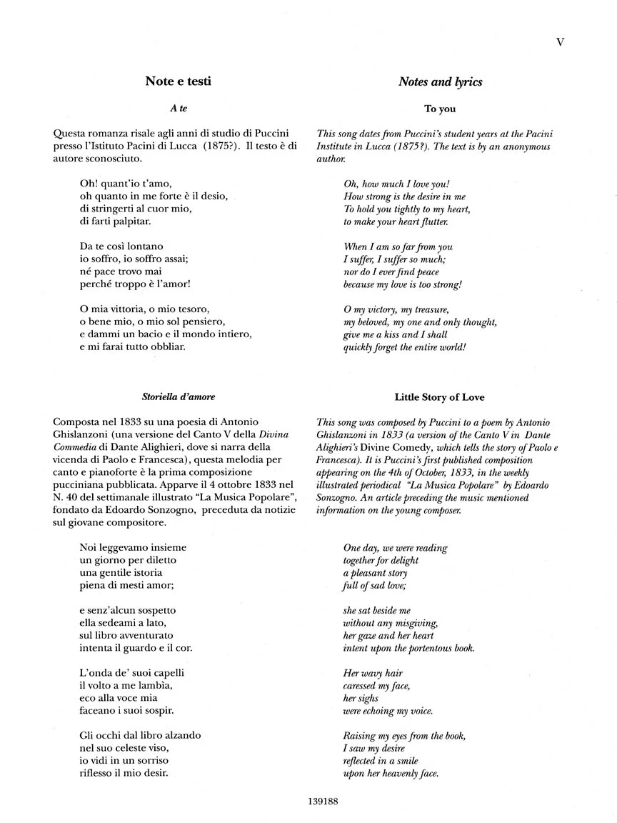 Puccini Vocal Chamber Compositions - Image 3