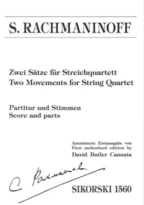 Rachmaninoff Two Movements for String Quartet