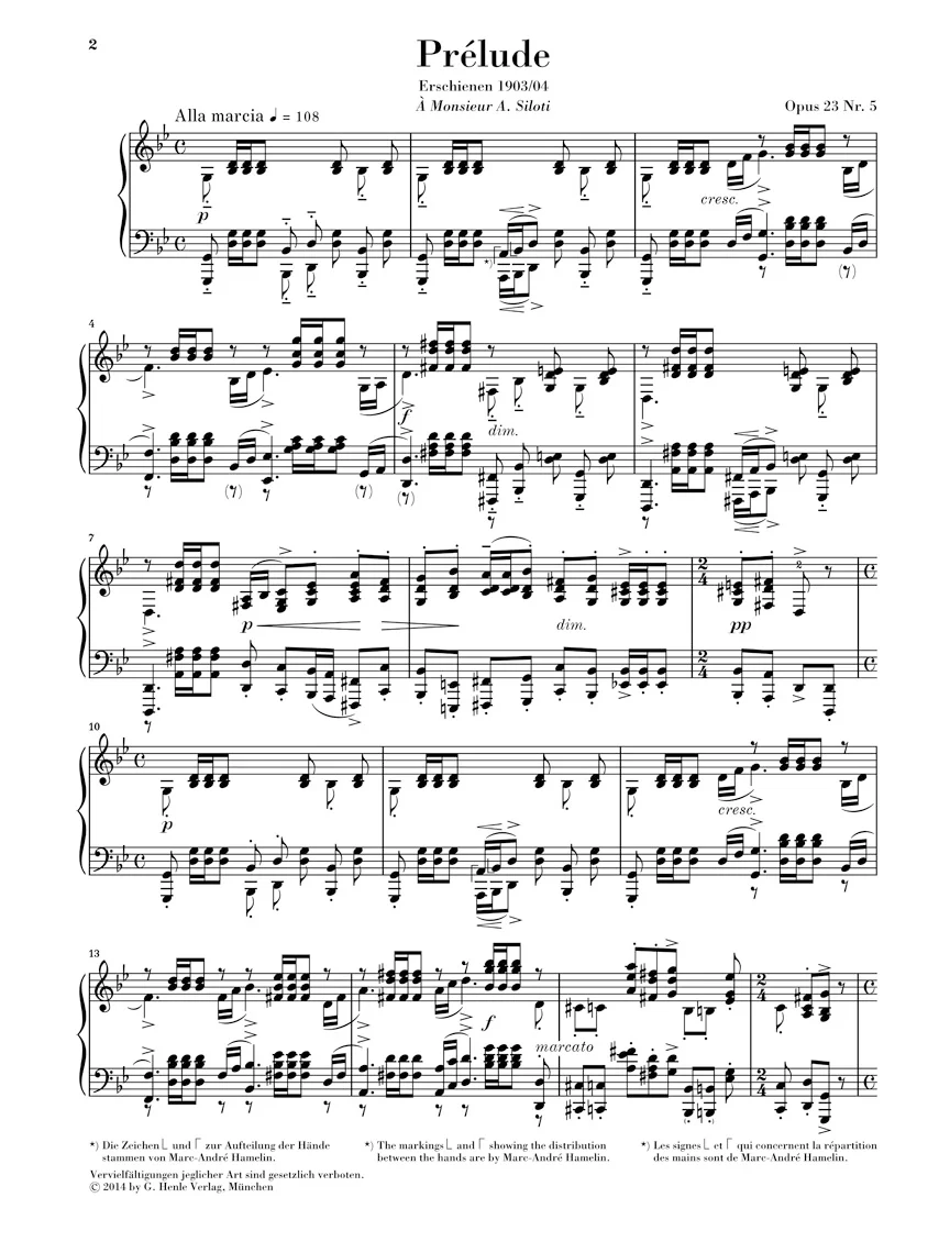 Rachmaninow: Prélude in g minor, Op. 23 No. 5 - Image 2