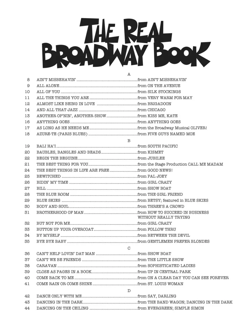 Real Book - (6.115): Real Broadway Book, The - Image 2