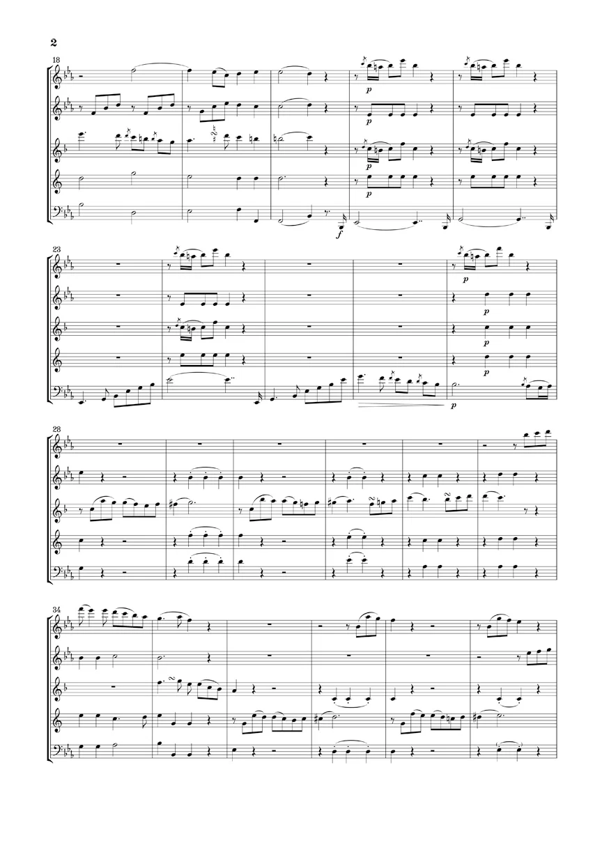 Reicha: Quintet for Wind Instruments E flat major, Op. 88,2 (Study Score) - Image 3