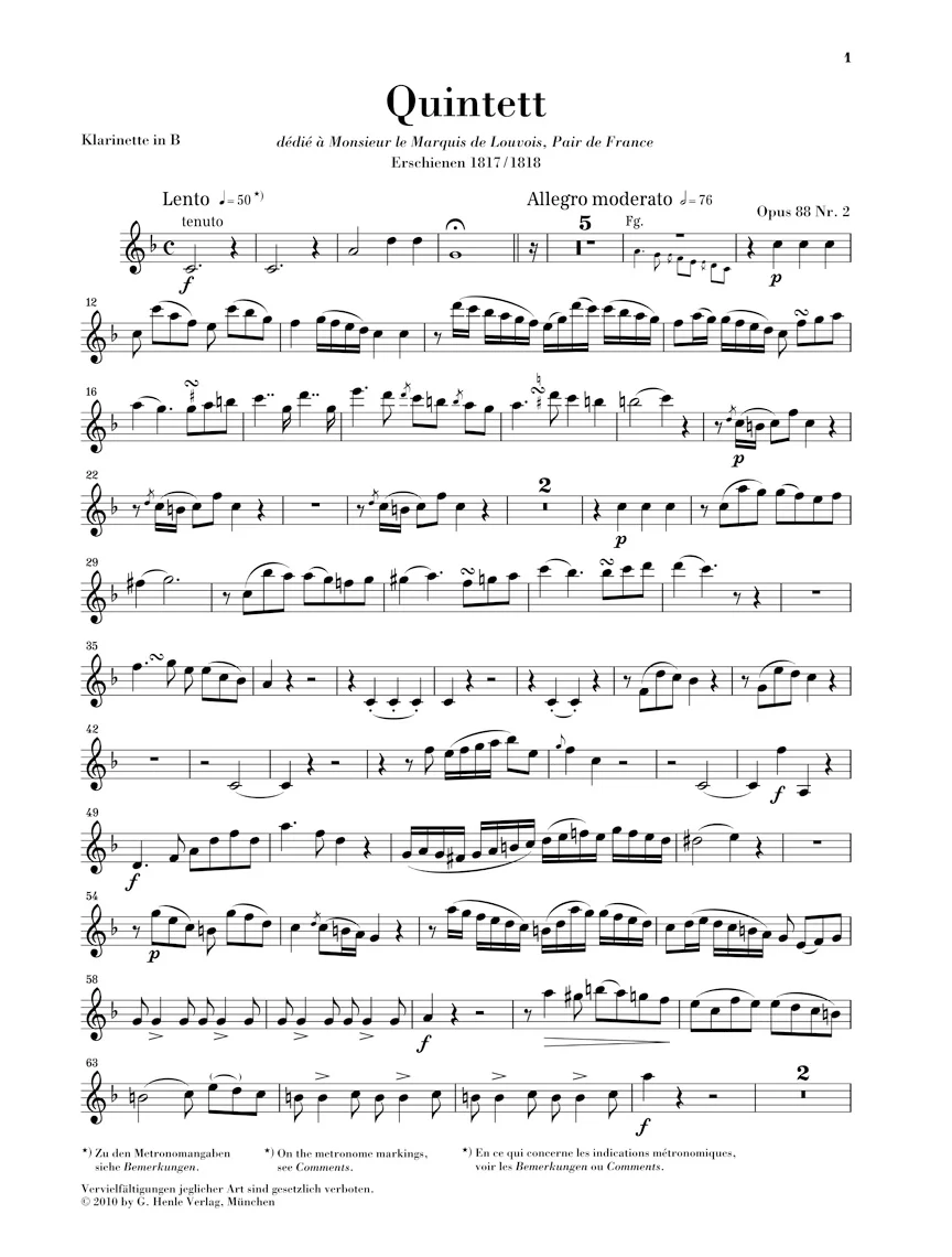 Reicha: Quintet for Wind Instruments in E flat major, Op. 88,2 - Image 3