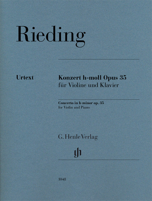 Rieding: Concerto in b minor, Op. 35 for Violin and Piano