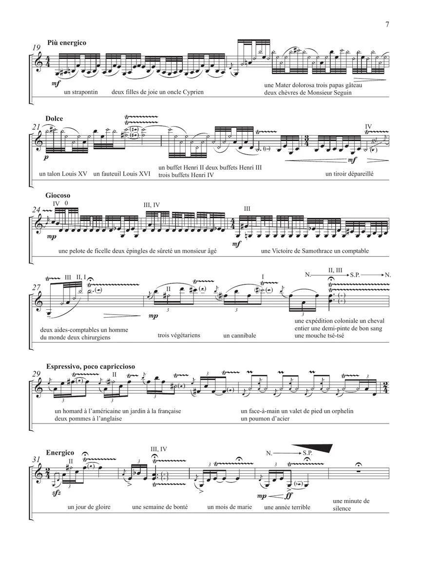 Saariaho Trois poèmes de Jacques Prèvert for Violin and Actor - Image 4