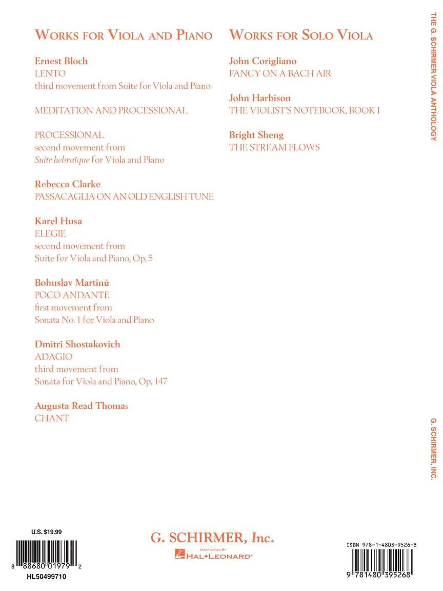 G. Schirmer Viola Anthology - Viola and Piano - Image 2