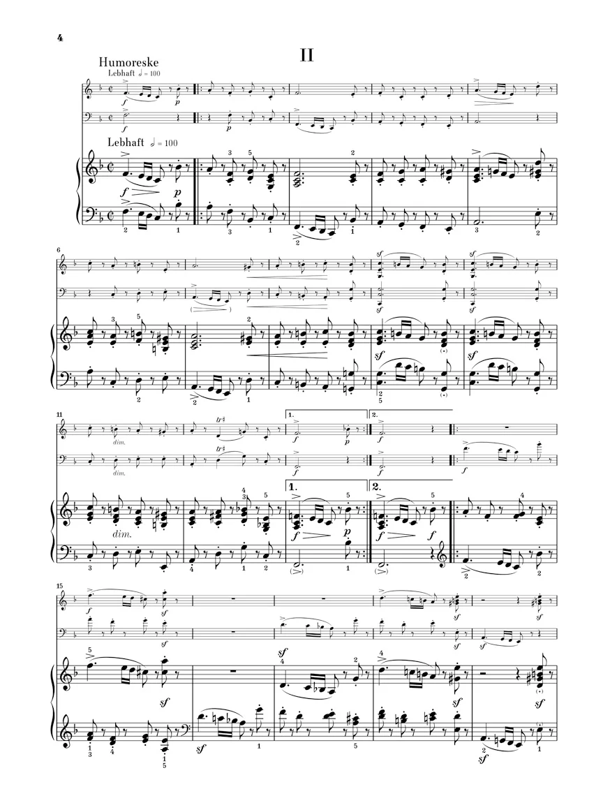 Schumann: Fantasy Pieces, Op. 88 for Piano Trio - Image 4