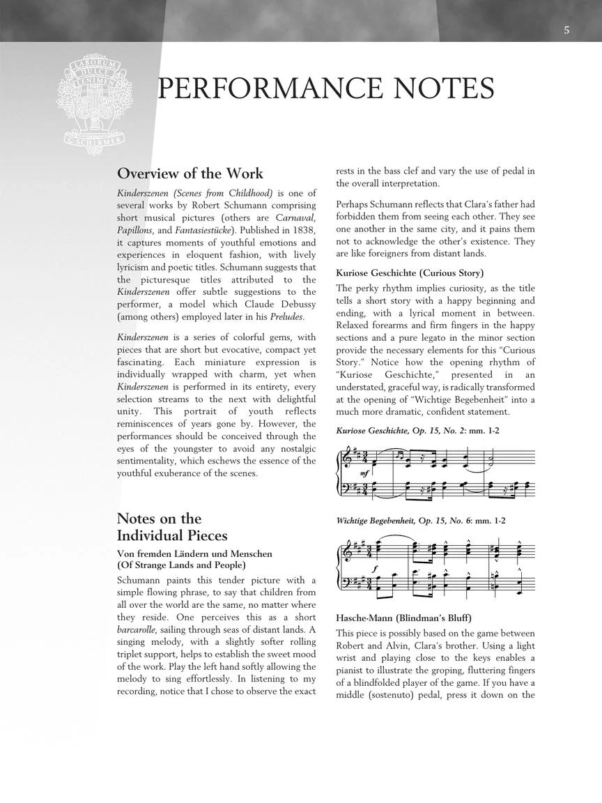 Schumann Scenes from Childhood (Kinderscenen) Opus 15 - Image 4