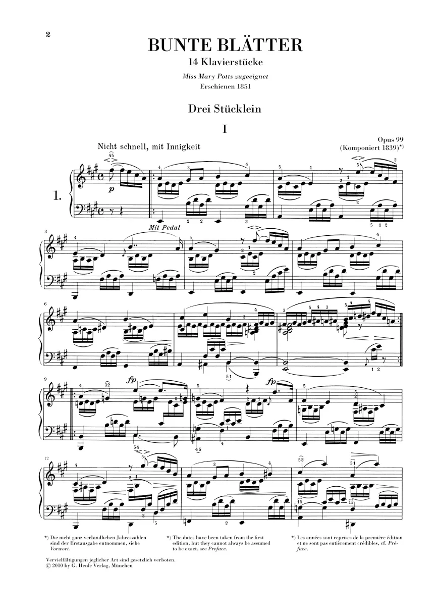 Schumann: Complete Piano Works, Volume VI (Study Score) - Image 2