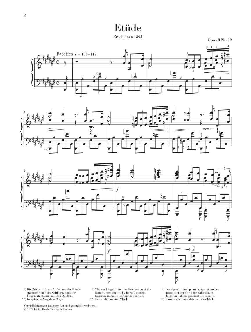 Skrjabin: Etude d sharp minor, Op. 8 No. 12 - Image 2