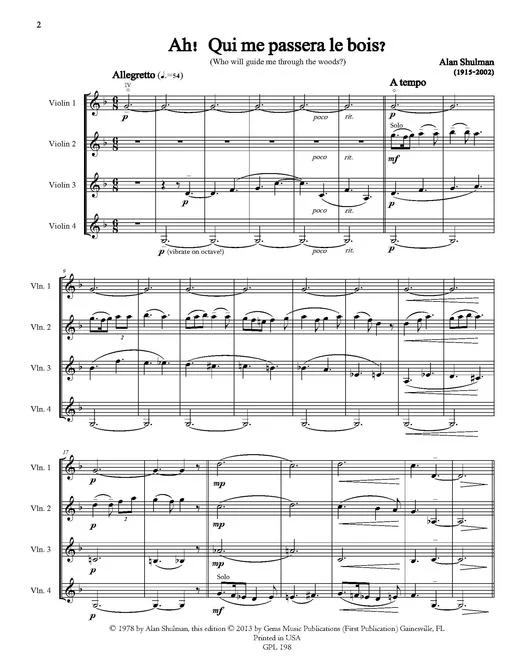 Shulman: 3 Canadian Folksongs - Image 2