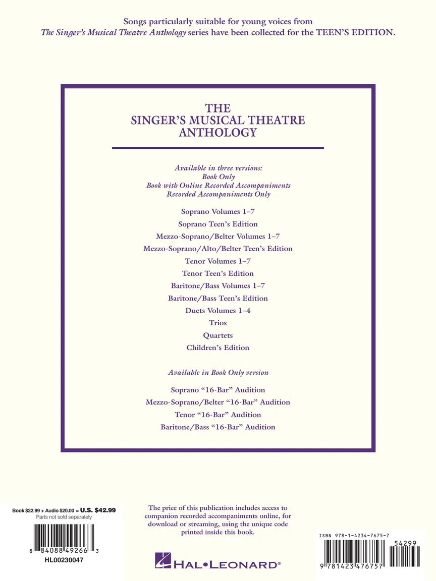 Singer's Musical Theatre Anthology Teen's Edition Soprano - Image 6
