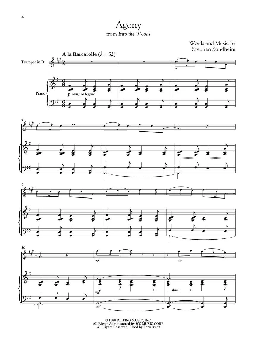 Sondheim For Classical Players - Trumpet - Image 4