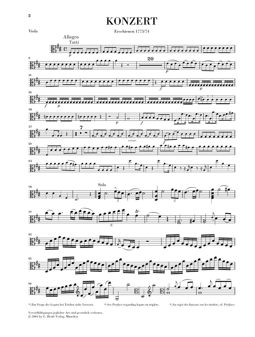 Stamitz: Viola Concerto No. 1 in D major - Image 3
