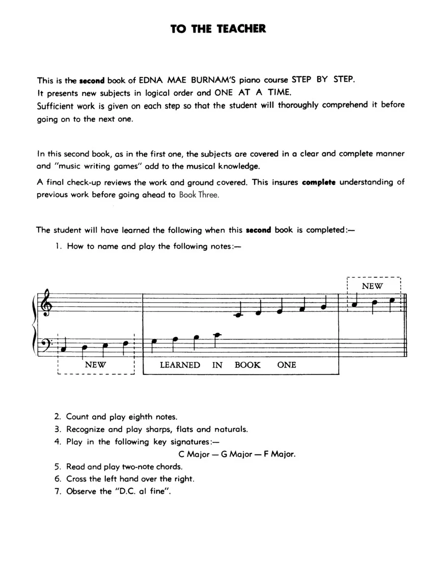 Burnam Step by Step Piano Course Book 2 - Image 2