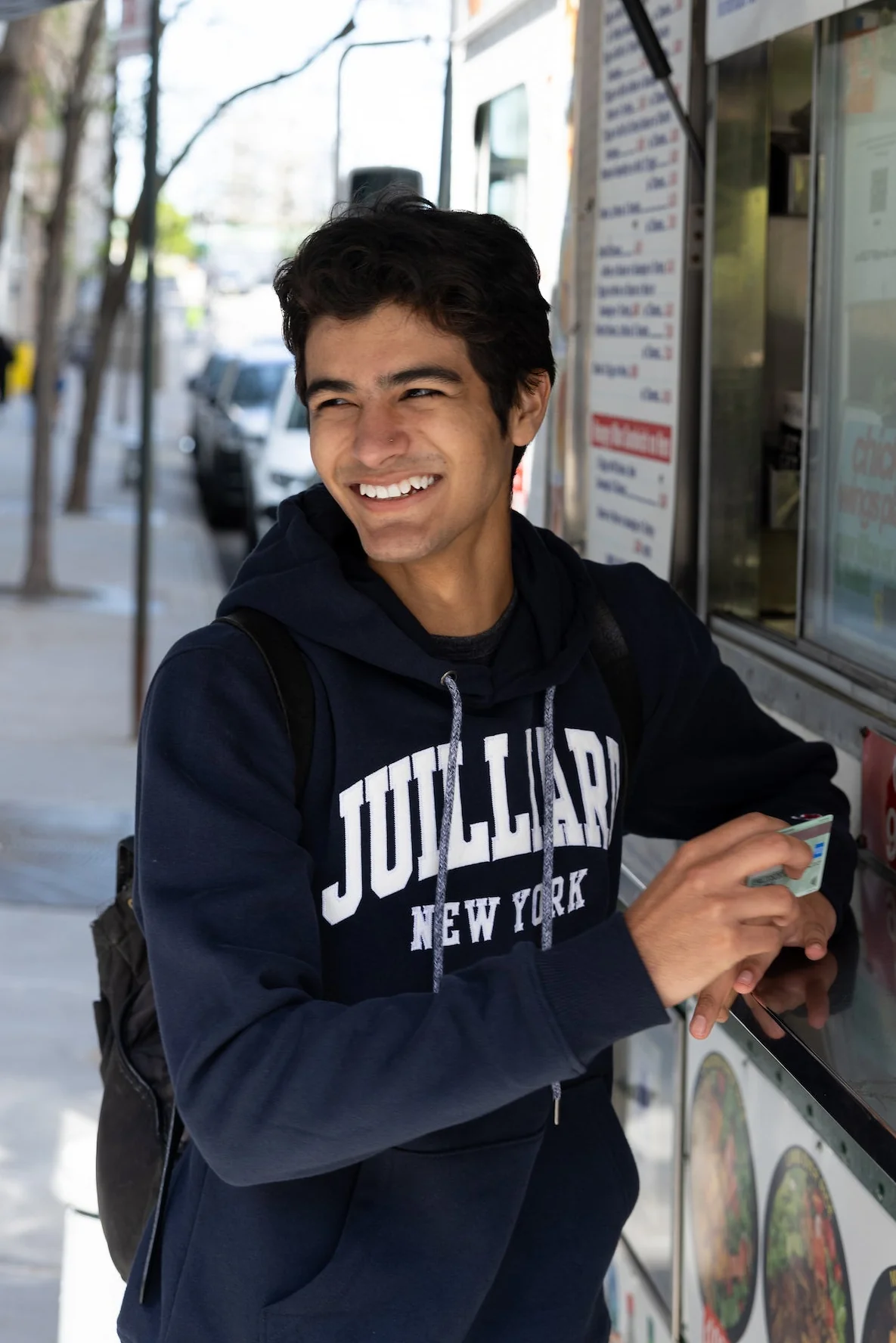 Sweatshirt: 1991 Embroidered Hooded Juilliard NEW YORK logo (L2* & Champion**) - Image 2