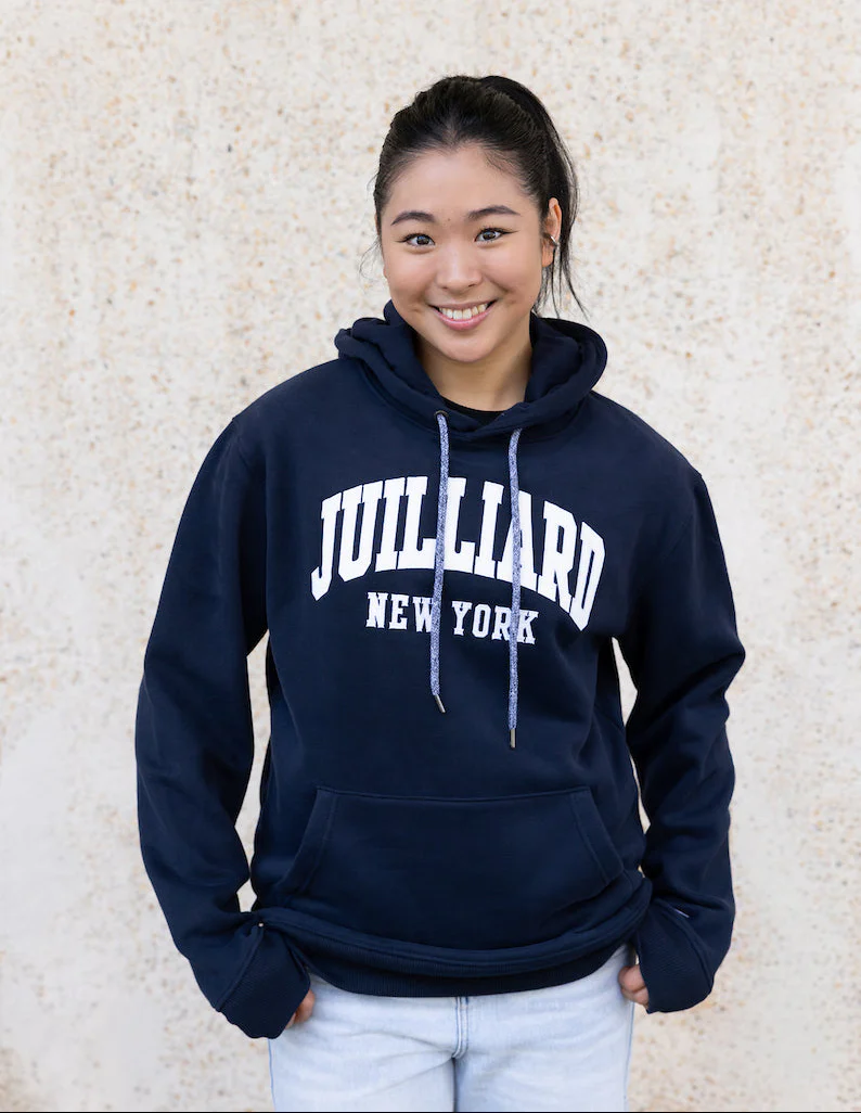 Sweatshirt: 1991 Embroidered Hooded Juilliard NEW YORK logo (L2* & Champion**) - Image 3