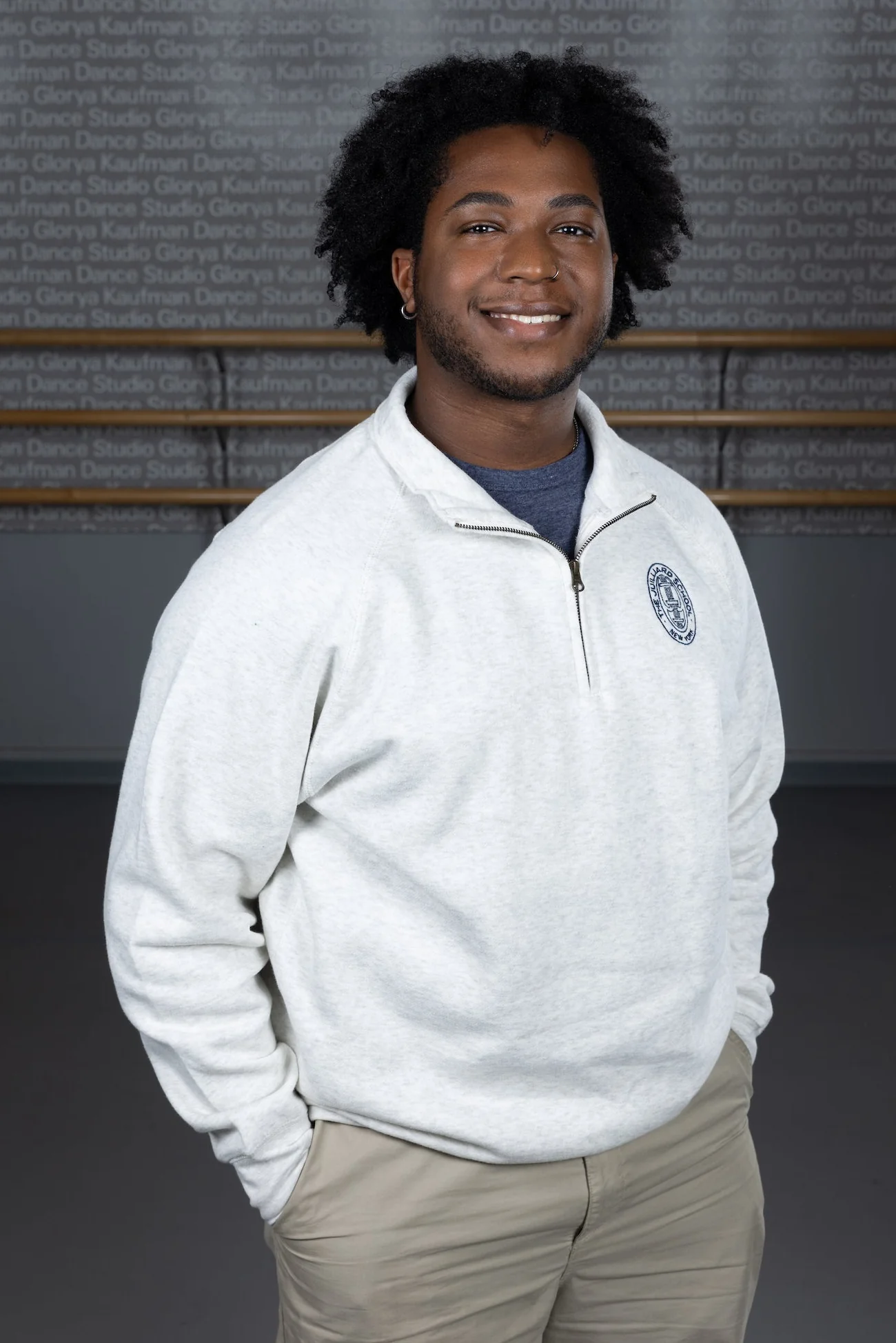 Sweatshirt: Essential Unisex Quarter Zip with Embroidered Seal - Image 6