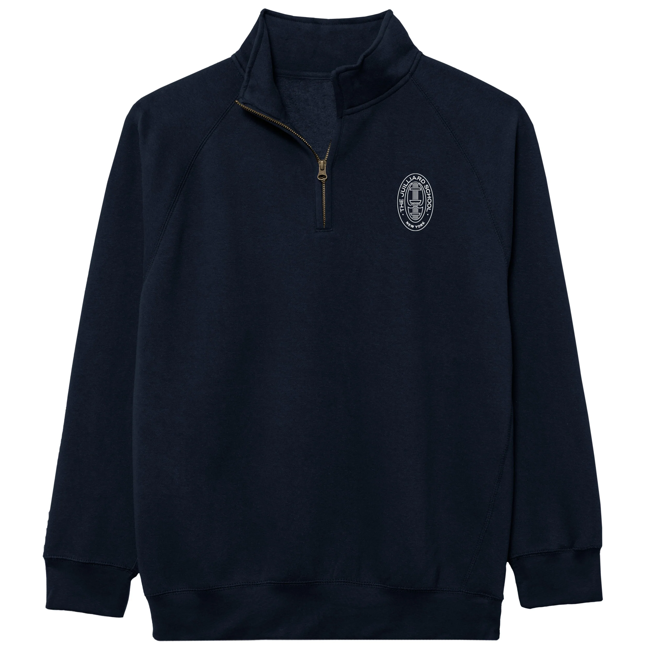 Sweatshirt: Essential Unisex Quarter Zip with Embroidered Seal - Image 7