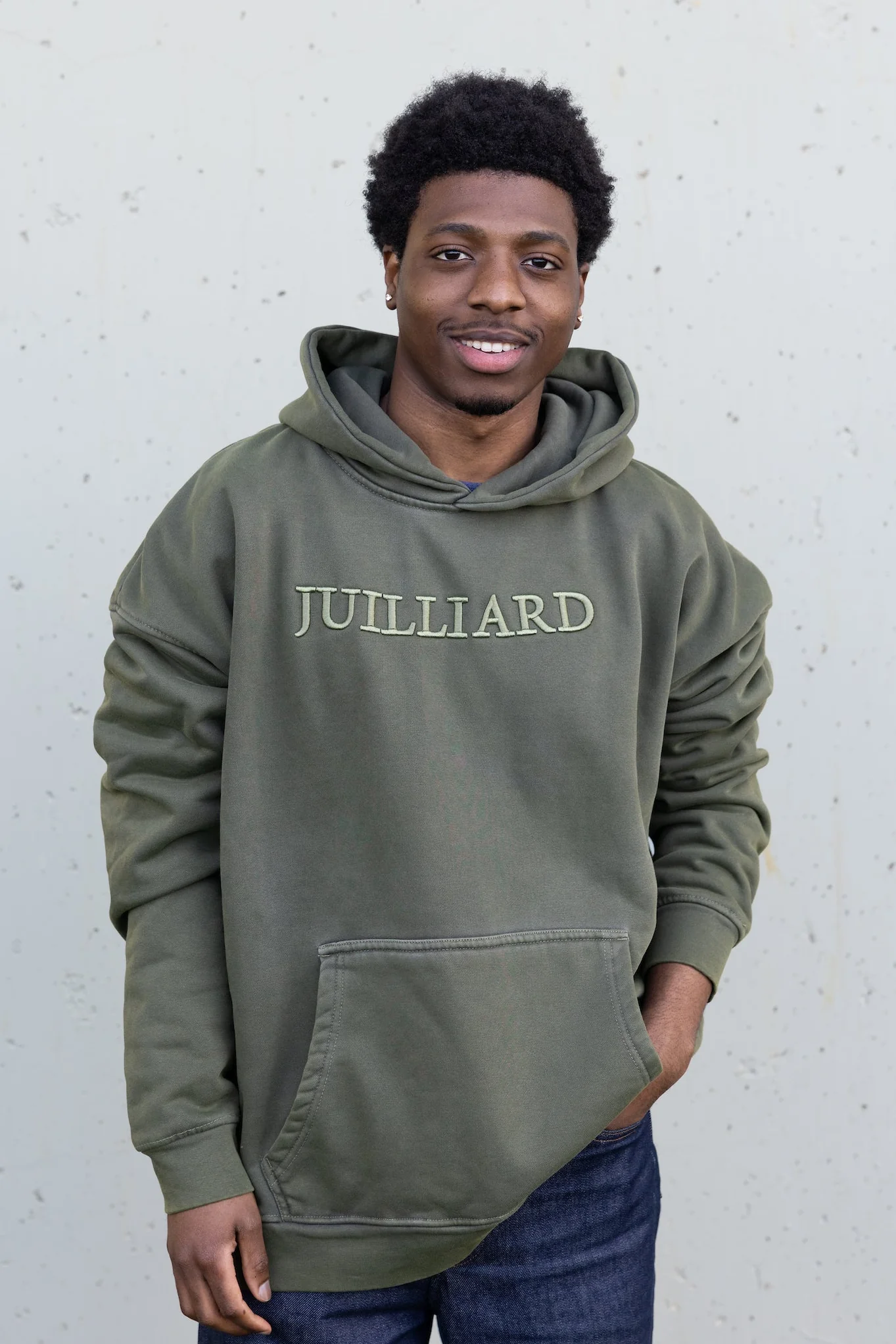 Sweatshirt: Ember Pigment Dyed Oversized Juilliard Hood - Image 2