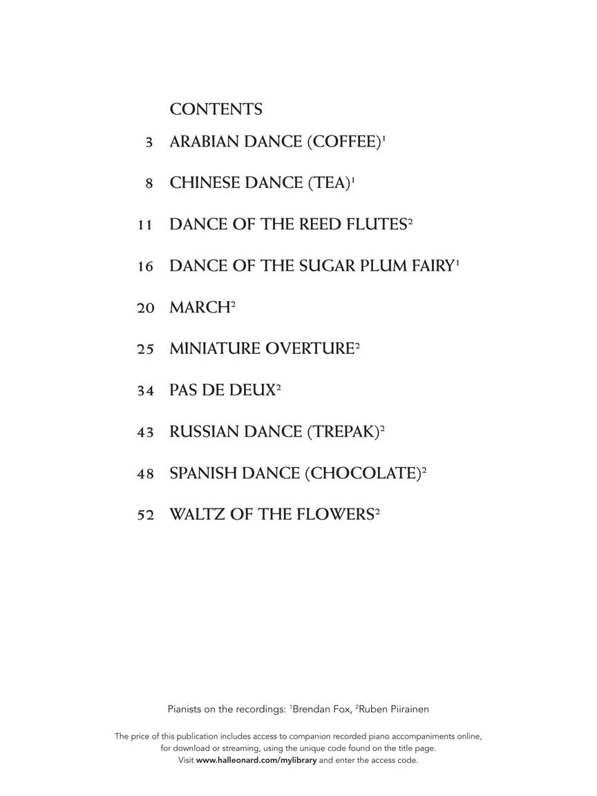 Tchaikovsky The Nutcracker for Classical Players Clarinet and Piano - Image 2