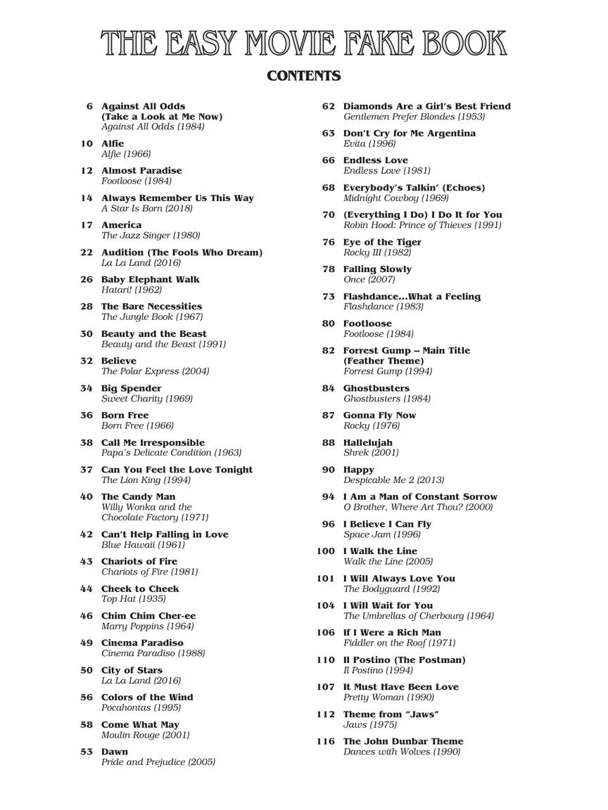 Easy Movie Fake Book – 2nd Edition - Image 2