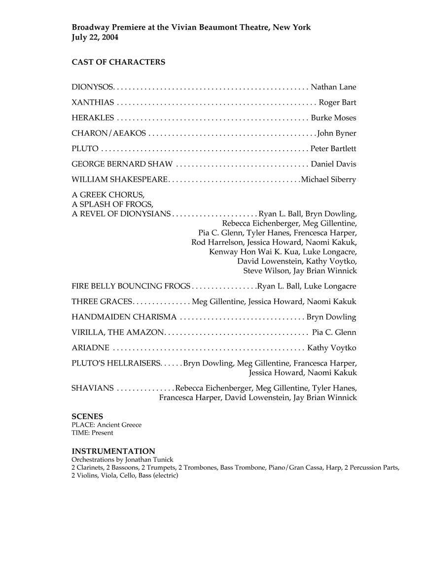 Frogs, The - Vocal Score - Image 4