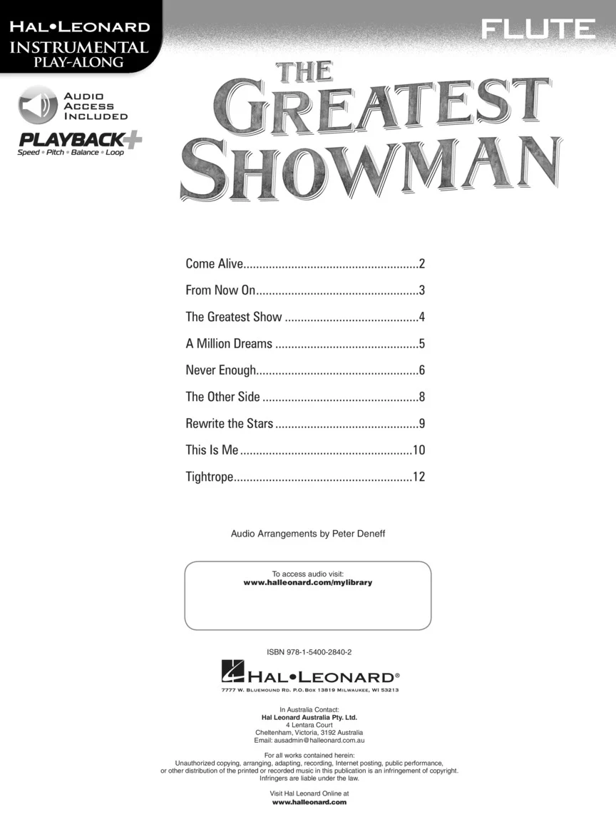 Greatest Showman, The - Instrumental Play-Along - Image 2